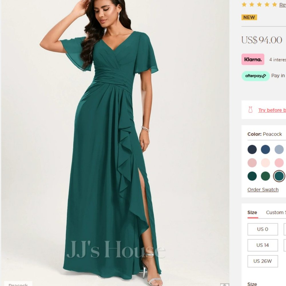 Bridesmaid/Formal Dress - Size 6, JJHouse